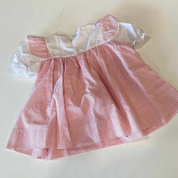 Vintage - unbranded, 18 month, red/white stripe sailor dress - Picture 2 of 5